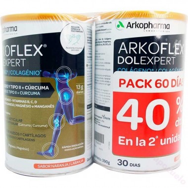 ARKOFLEX Colágeno DolExpert sabor Naranja Duplo 2x390g